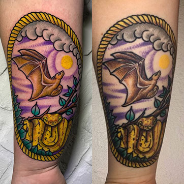 tattoo,aces,high,alex,rockoff,alexrockoff,west,palm,beach,traditional,neotraditional,beetle,beatle,flower,sunflower,floral,color